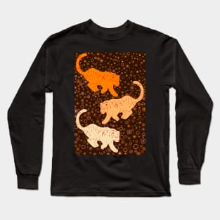 Psychedelic Tigers in the meadow Long Sleeve T-Shirt